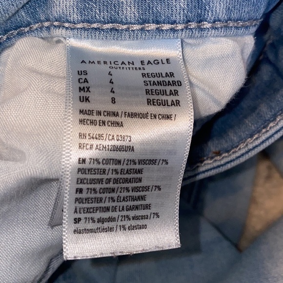 AMERICAN EAGLE hi rise jeggings size 4 - Picture 3 of 5